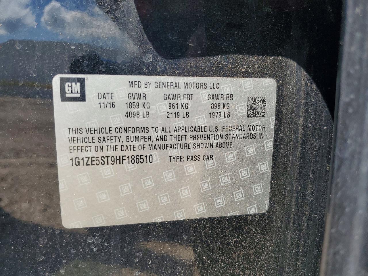 2017 CHEV Malibu VIN 1G1ZE5ST9HF186510 photo 12