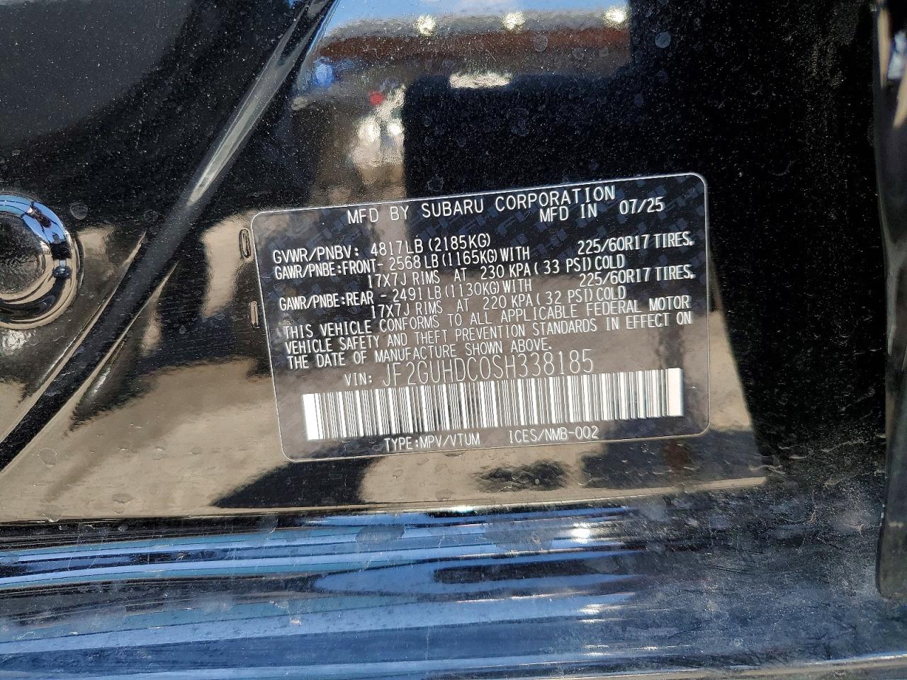 2025 Crosstrek VIN JF2GUHDC0SH338185 photo 12