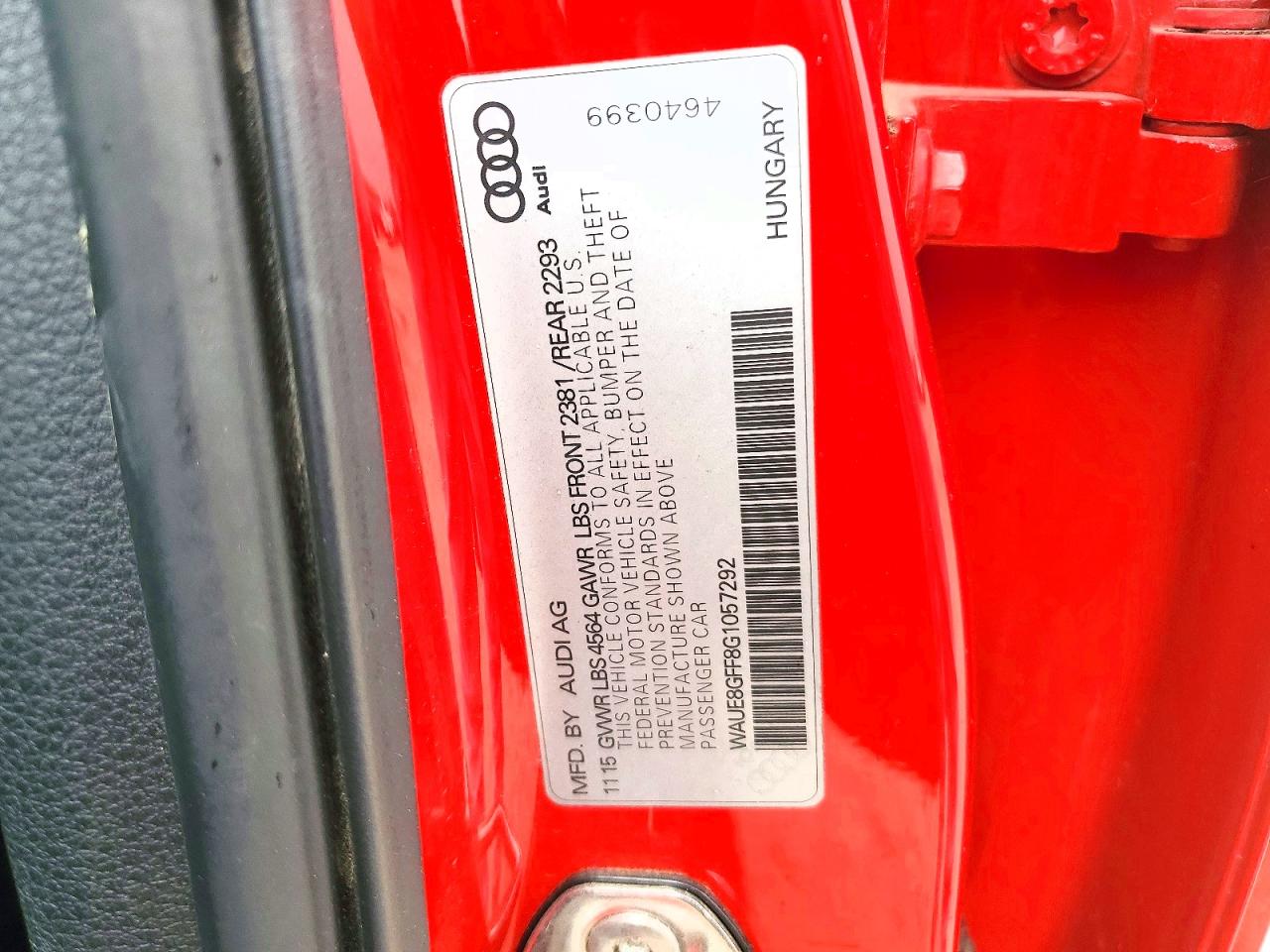 2016 Audi A3 VIN WAUE8GFF8G1057292 photo 12
