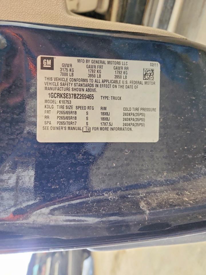 2011 CHEV Silverado VIN 1GCRKSE37BZ269465 photo 12
