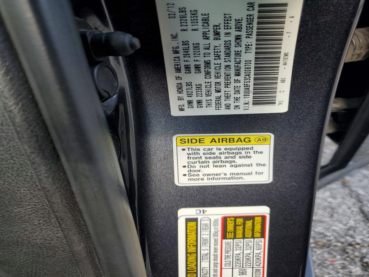 2012 Acura Tl VIN 19UUA9F53CA008700 photo 12