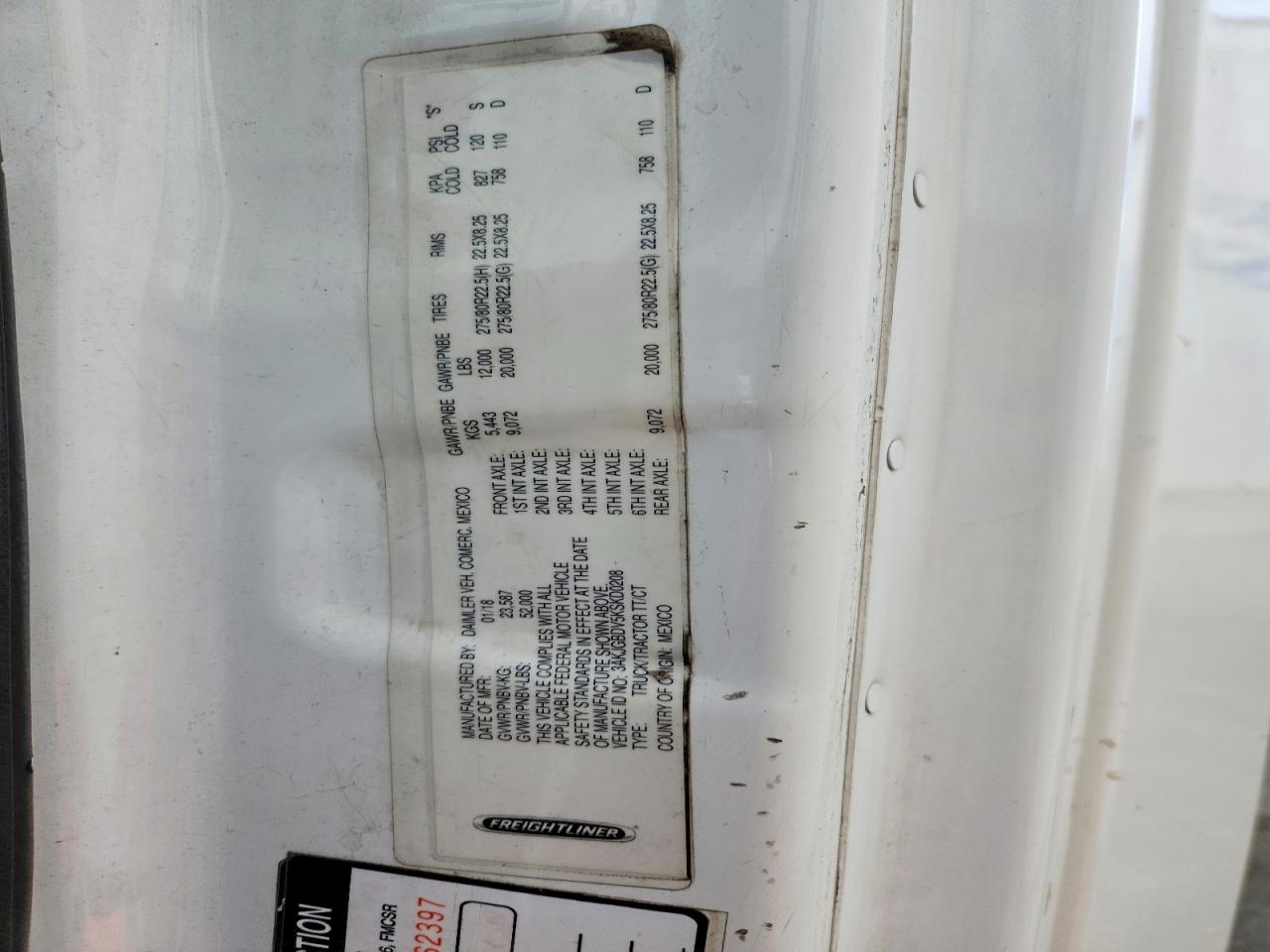2019 FREIGHTLINER All other VIN 3AKJGBDV5KSKD0208 photo 10