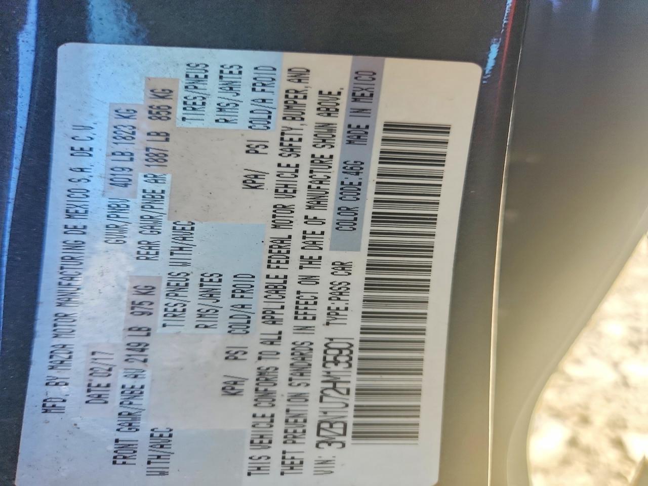 2017 Mazda 3 VIN 3MZBN1U72HM135901 photo 12