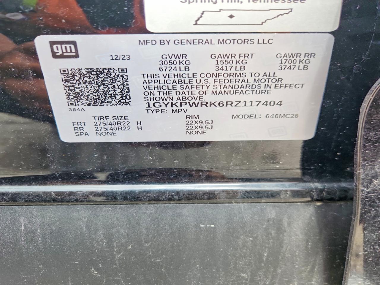 2024 Cadillac All other VIN 1GYKPWRK6RZ117404 photo 12