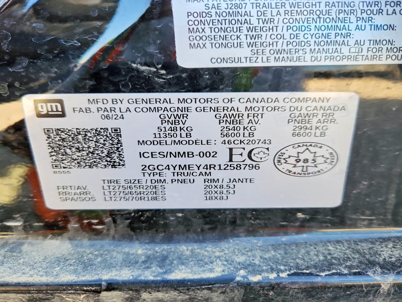 2024 Chevrolet All models VIN 2GC4YMEY4R1258796 photo 12