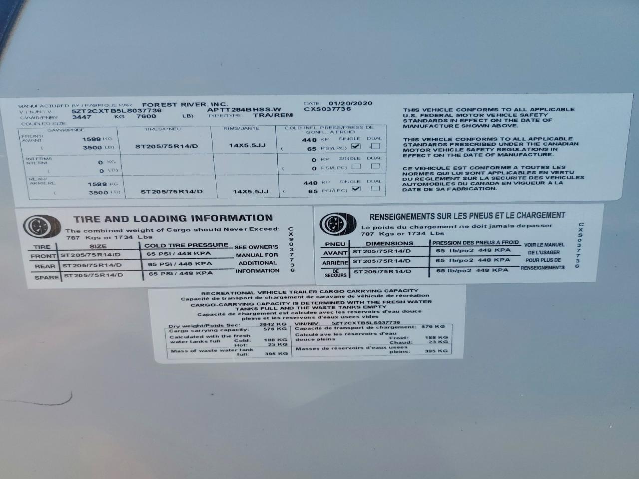 2020 FOREST Coachmen a VIN 5ZT2CXTB5LS037736 photo 10