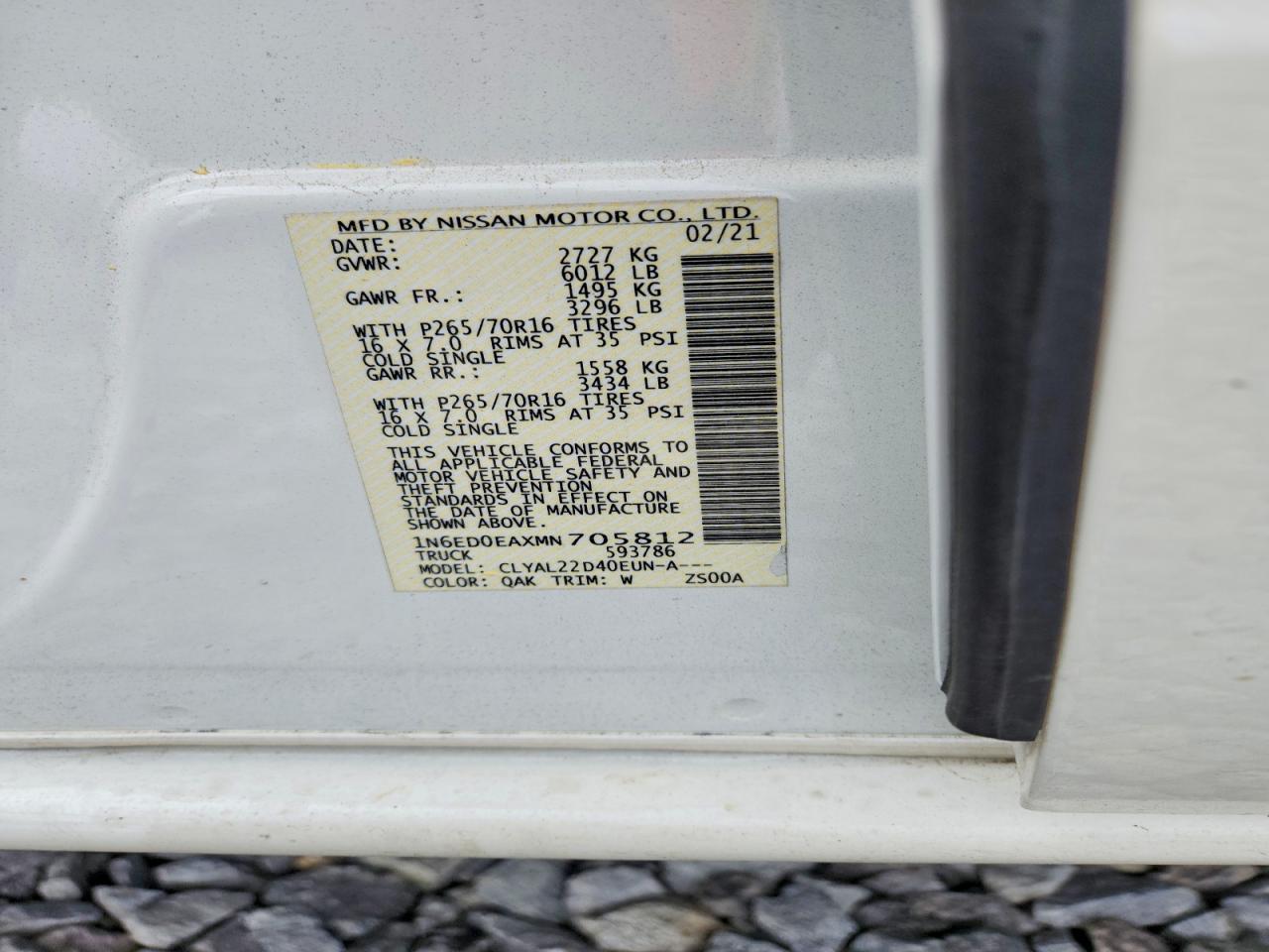 2021 Nissan Frontier VIN 1N6ED0EAXMN705812 photo 12
