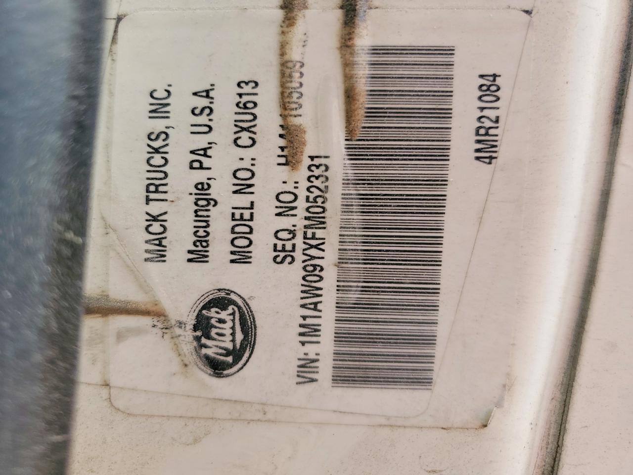 2015 MACK All other VIN 1M1AW09YXFM052331 photo 10