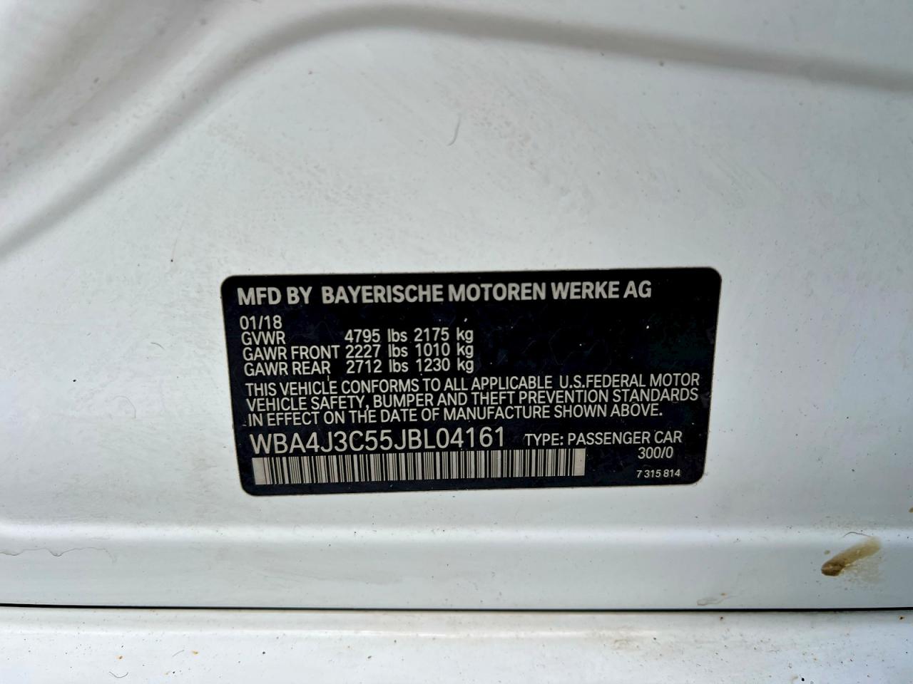 2018 BMW 4 series VIN WBA4J3C55JBL04161 photo 10