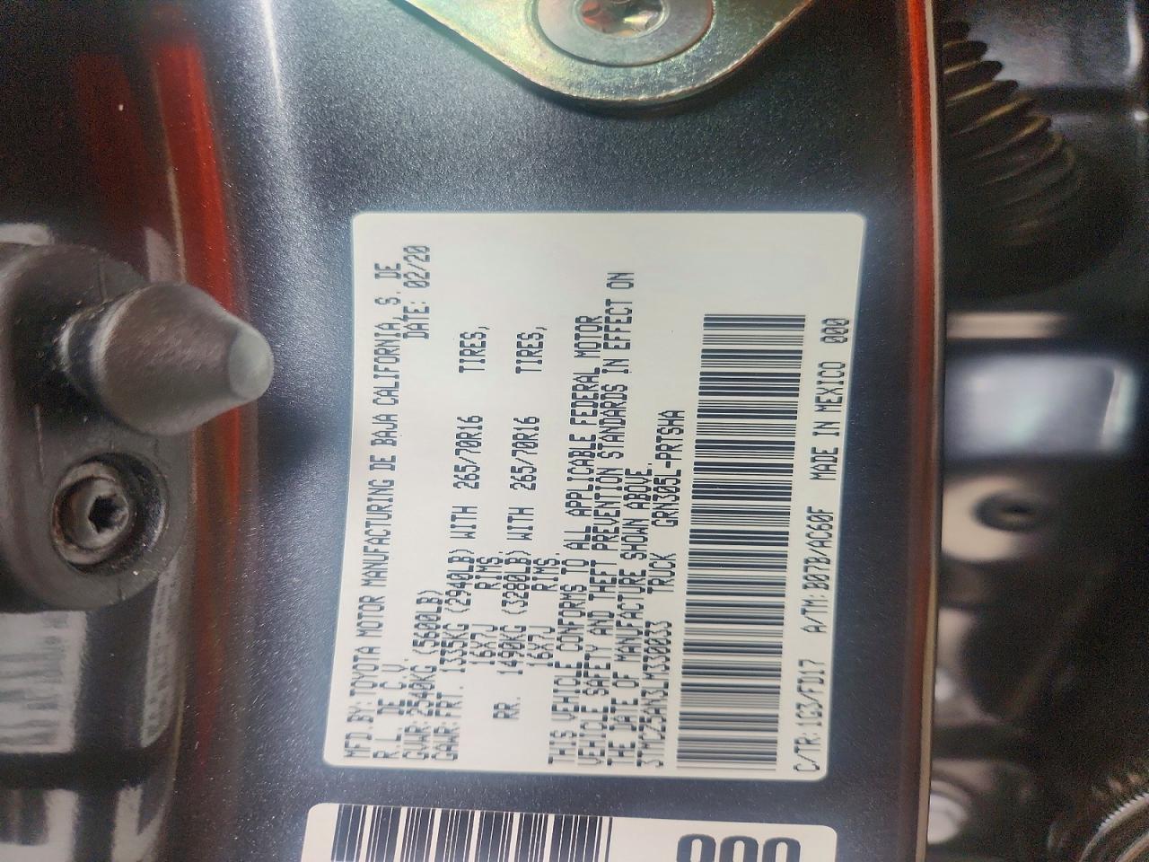 2020 Toyota Tacoma trd VIN 3TMCZ5AN3LM330033 photo 12