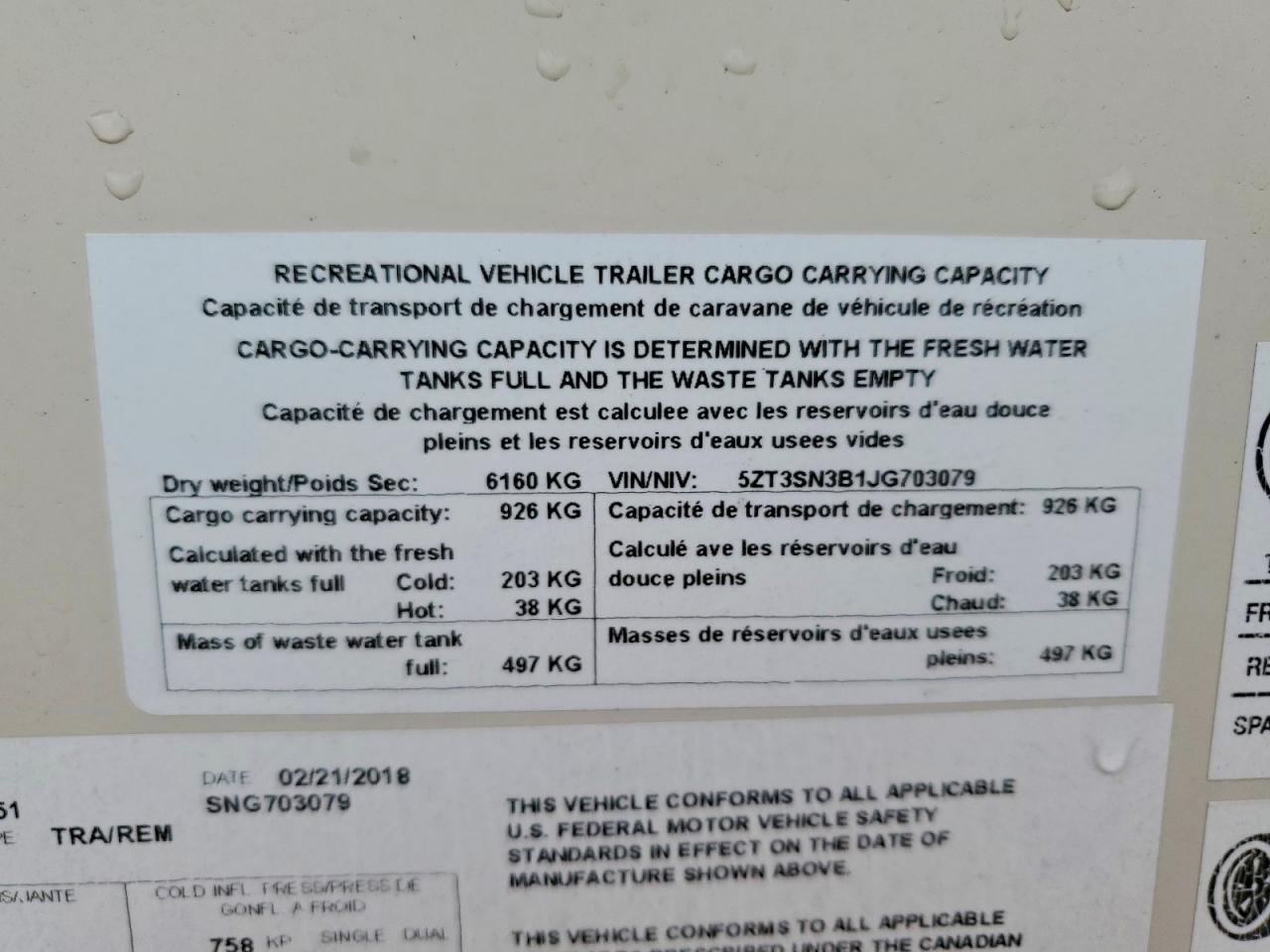 2018 Trailer VIN 5ZT3SN3B1JG703079 photo 10