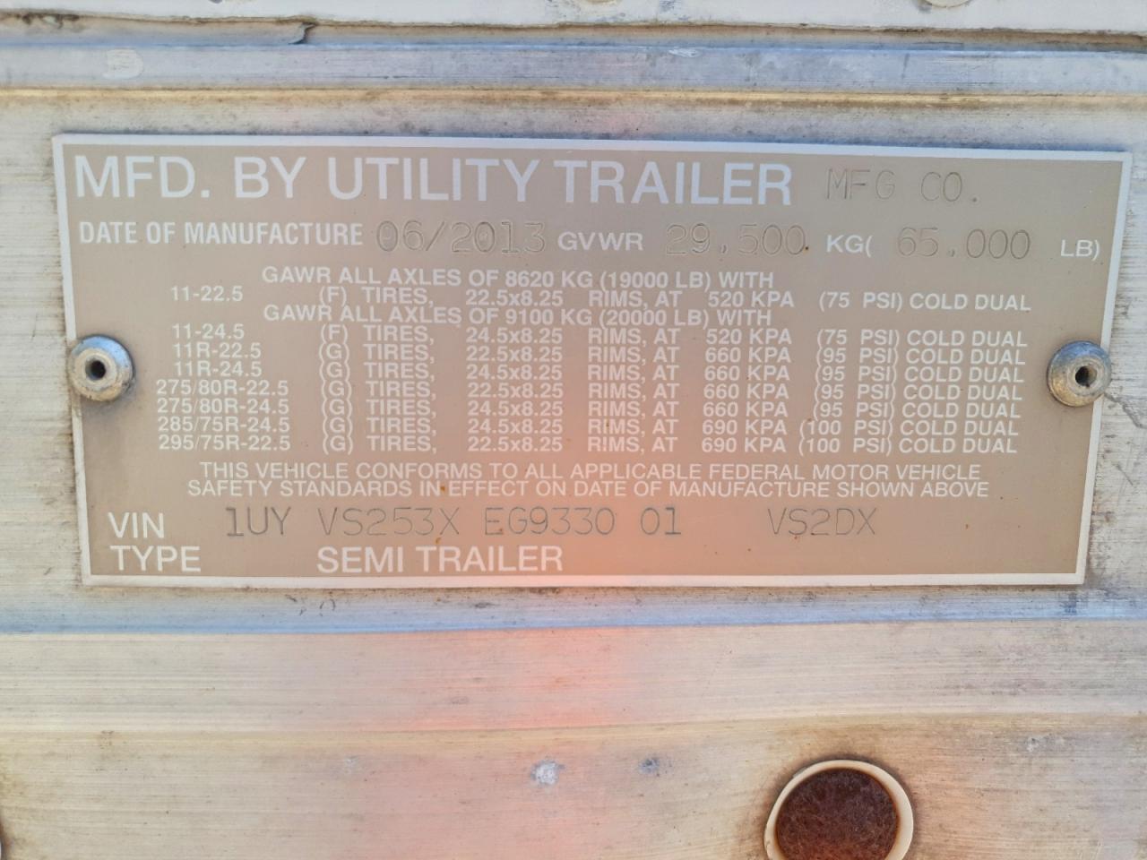 2014 UTILITY Semi trail VIN 1UYVS253XEG933001 photo 8