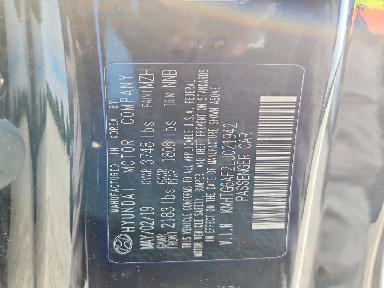 2020 Hyundai Veloster VIN KMHTG6AF2LU021942 photo 12