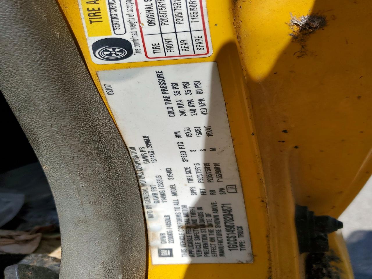 2007 Chevrolet Colorado VIN 1GCCS149878204871 photo 12