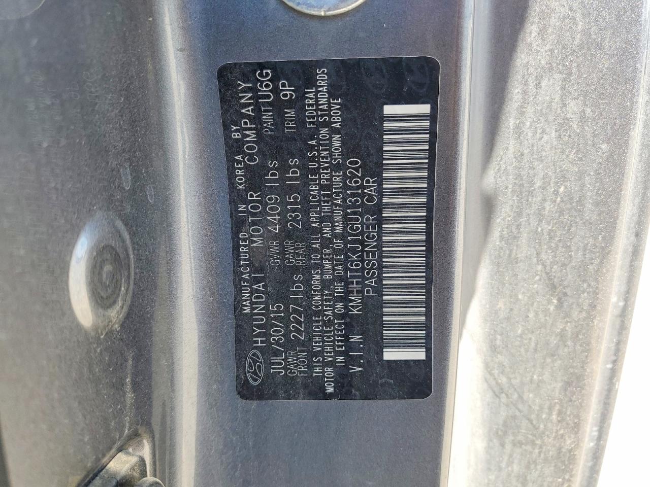 2016 Hyundai Genesis VIN KMHHT6KJ1GU131620 photo 12