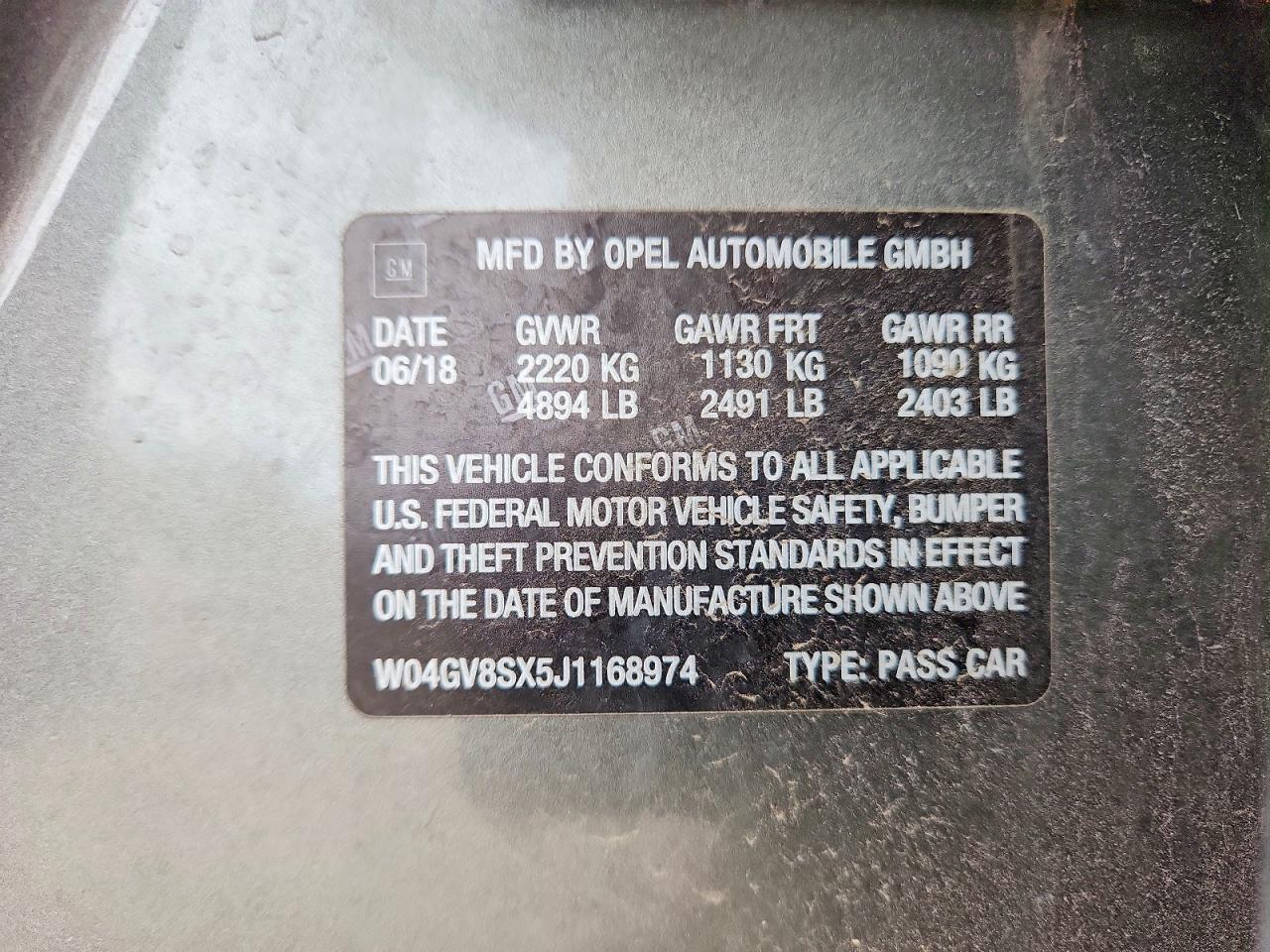 2018 Buick Regal VIN W04GV8SX5J1168974 photo 12