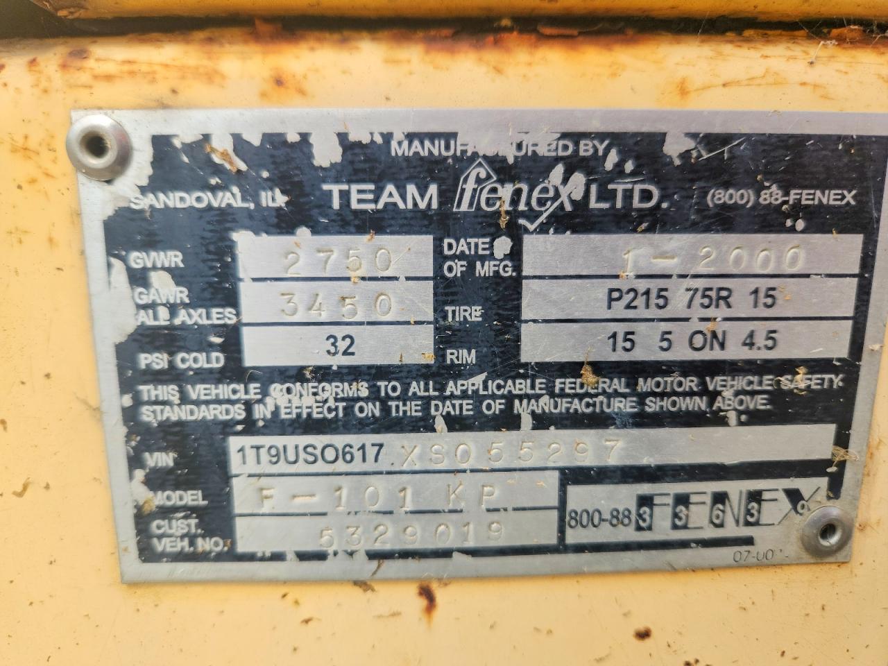 2000 TEAM Unknown VIN 1T9US0617XS055297 photo 10