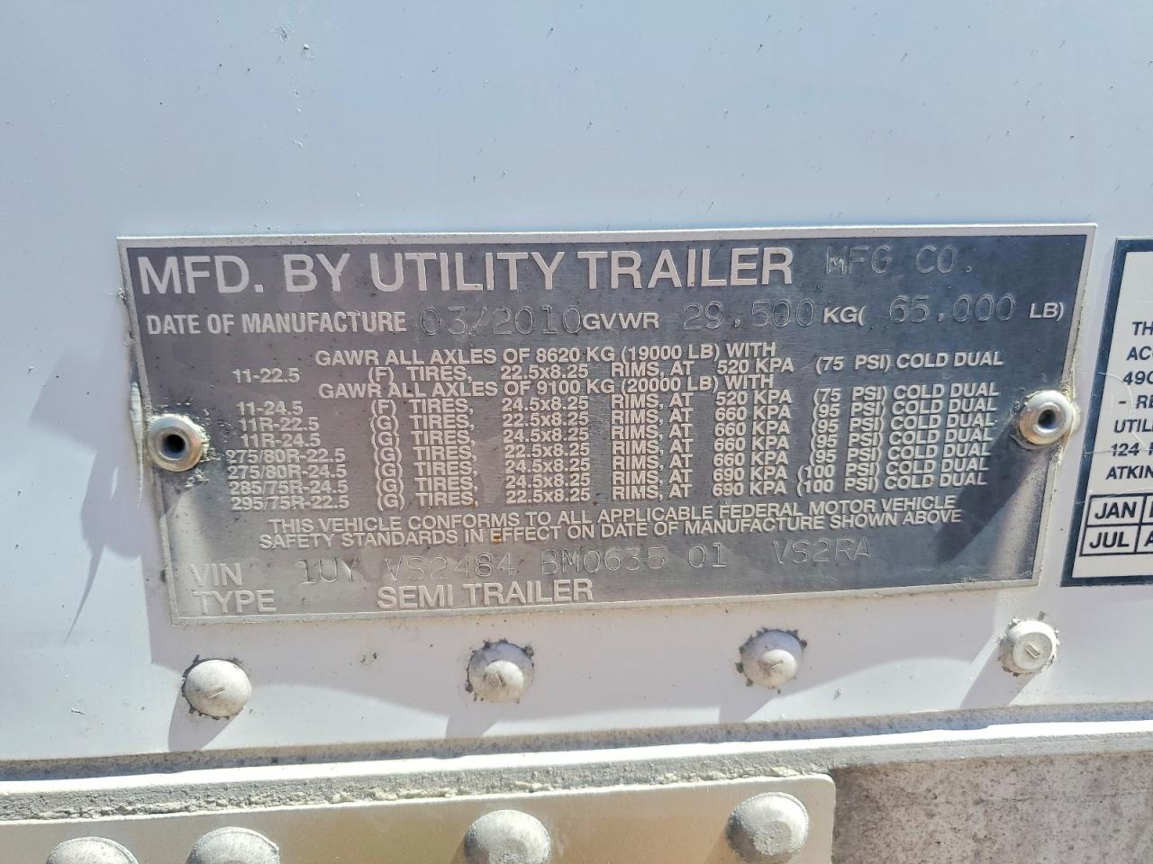 2011 UTILITY All models VIN 1UYVS2484BM063501 photo 10