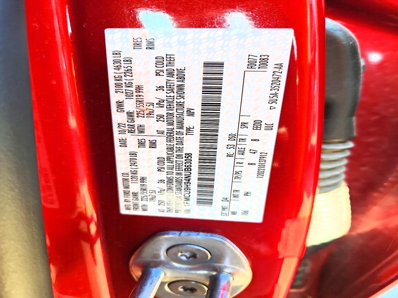 2022 Ford Escape VIN 1FMCU9H94NUB63058 photo 12