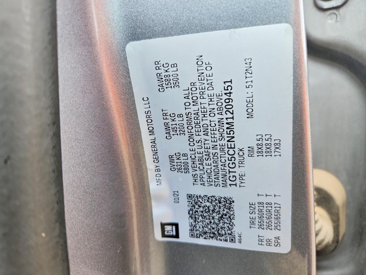 2021 GMC Canyon VIN 1GTG5CEN5M1209451 photo 12