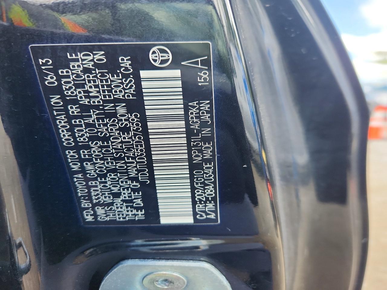 2014 Toyota Yaris VIN JTDJTUD35ED573595 photo 12