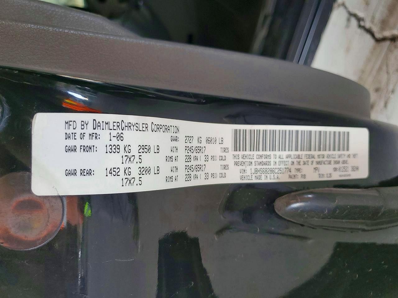 2006 Jeep Cherokee VIN 1J8HS68286C251774 photo 12
