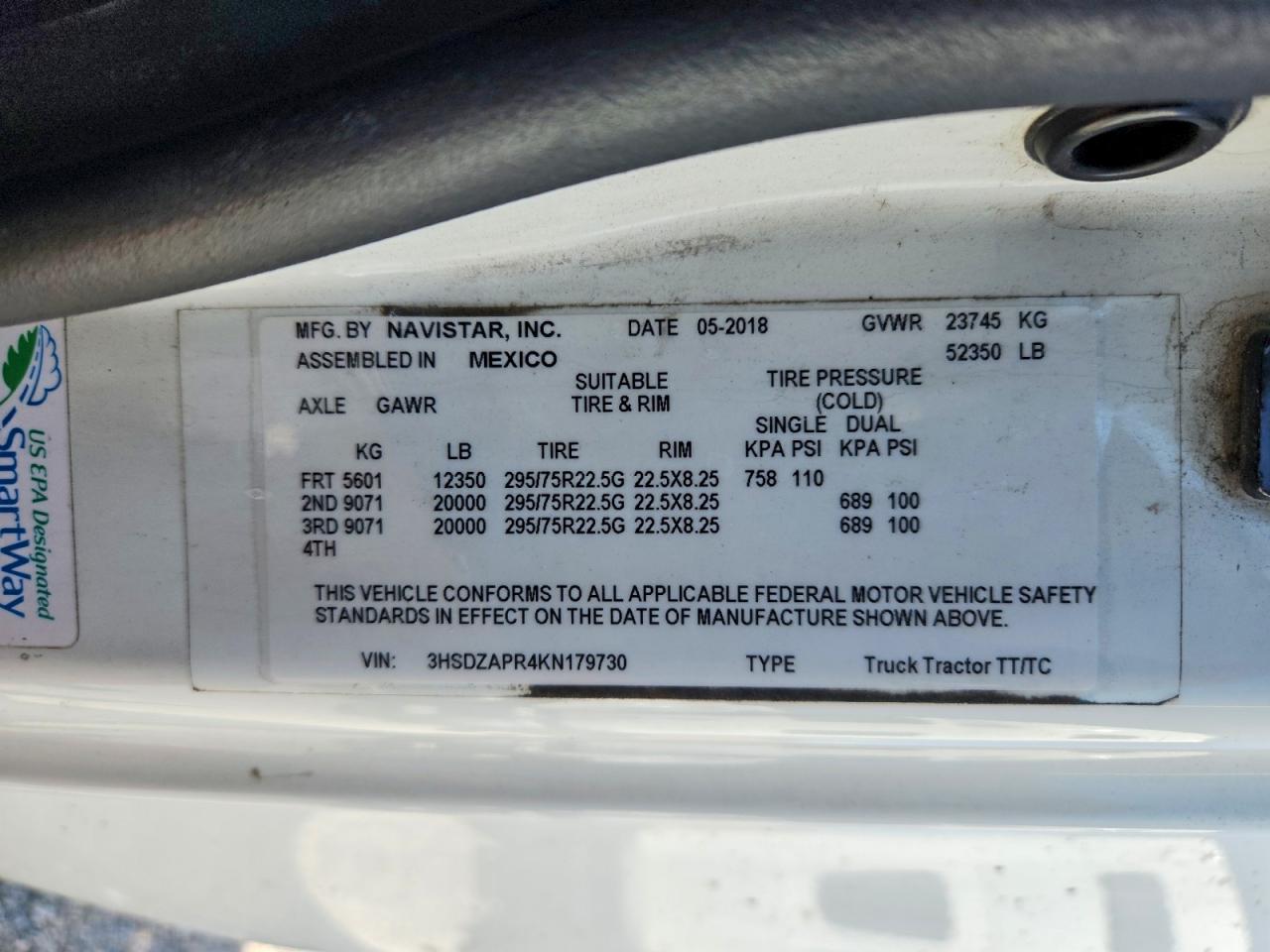2019 International All other VIN 3HSDZAPR4KN179730 photo 10