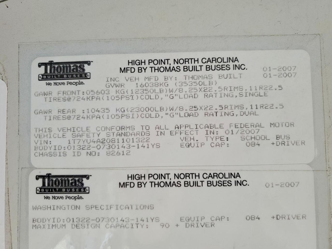 2008 THOMABUSES All other VIN 1T7YU4A2081101322 photo 10