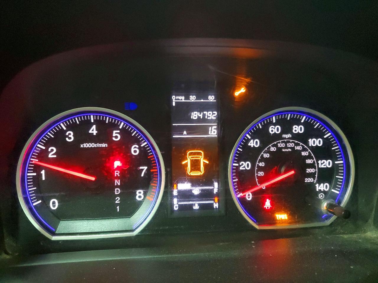 2008 Honda Crv VIN JHLRE48348C007870 photo 9
