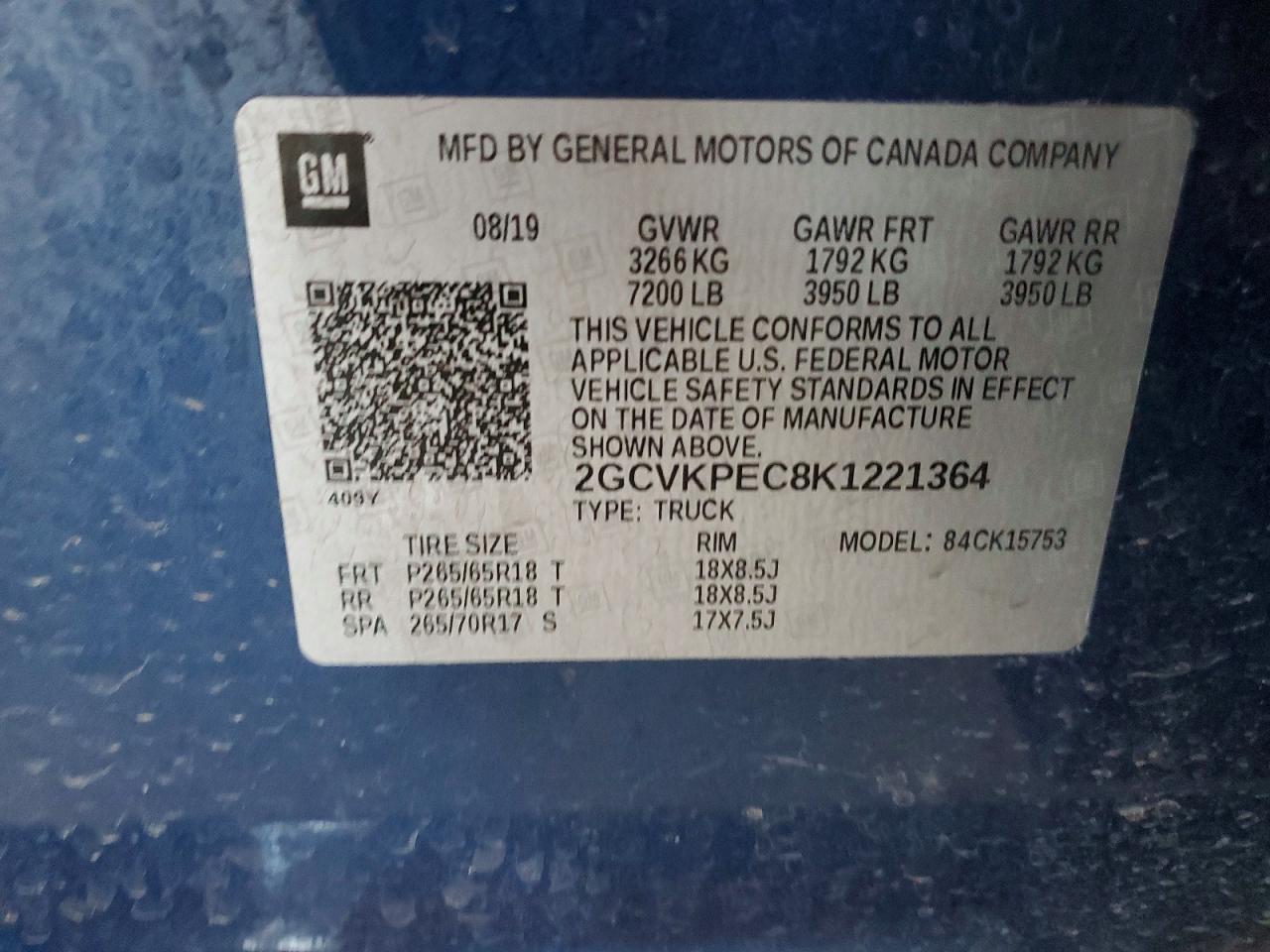 2019 Chevrolet Silverado VIN 2GCVKPEC8K1221364 photo 12