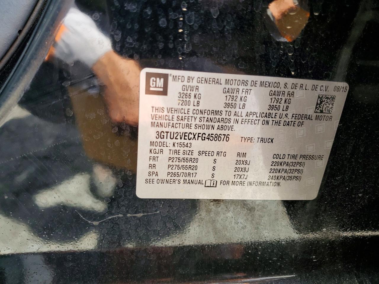 2015 SIERRA VIN 3GTU2VECXFG458676 photo 12