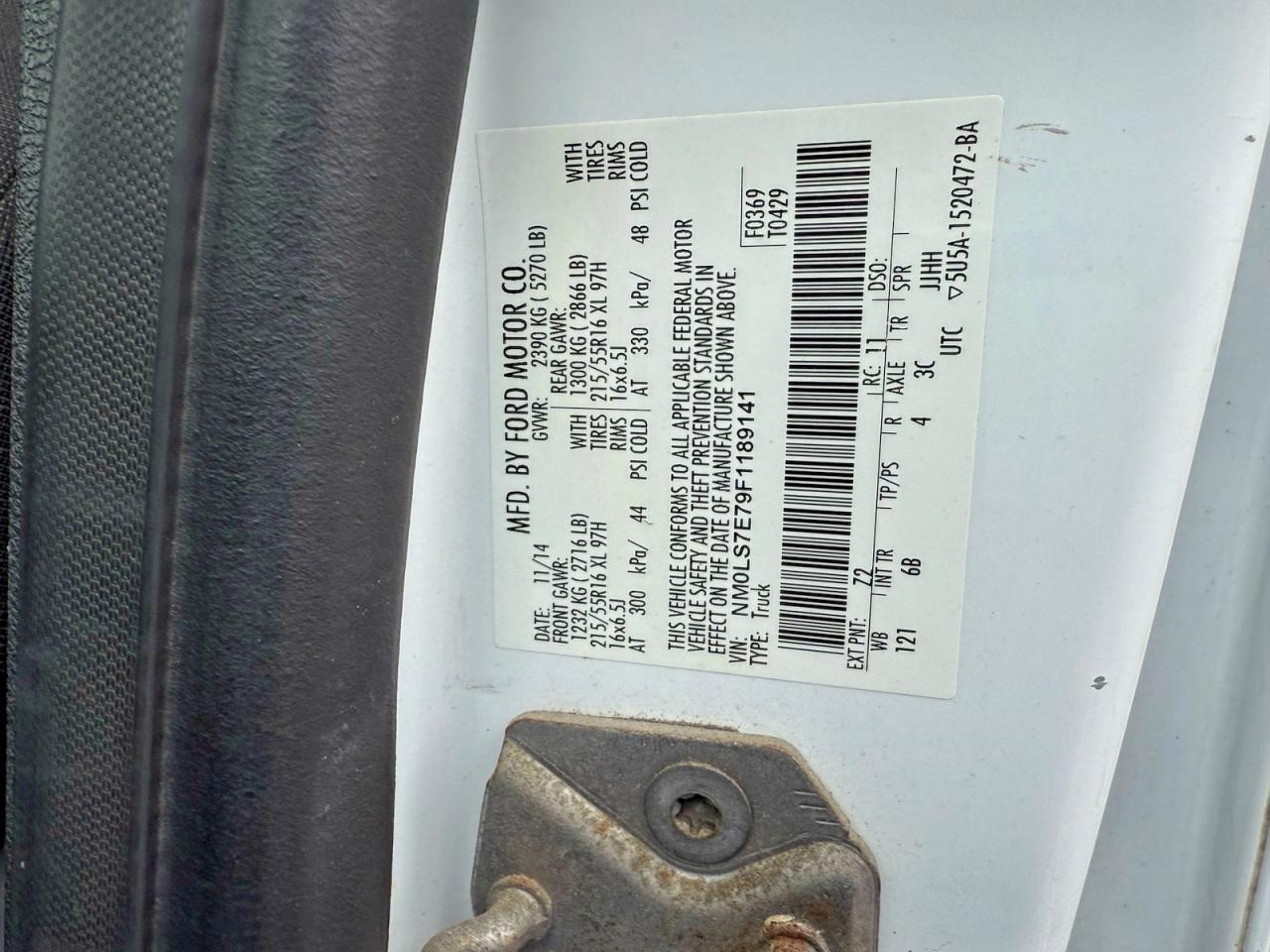 2015 Ford Transit VIN NM0LS7E79F1189141 photo 10
