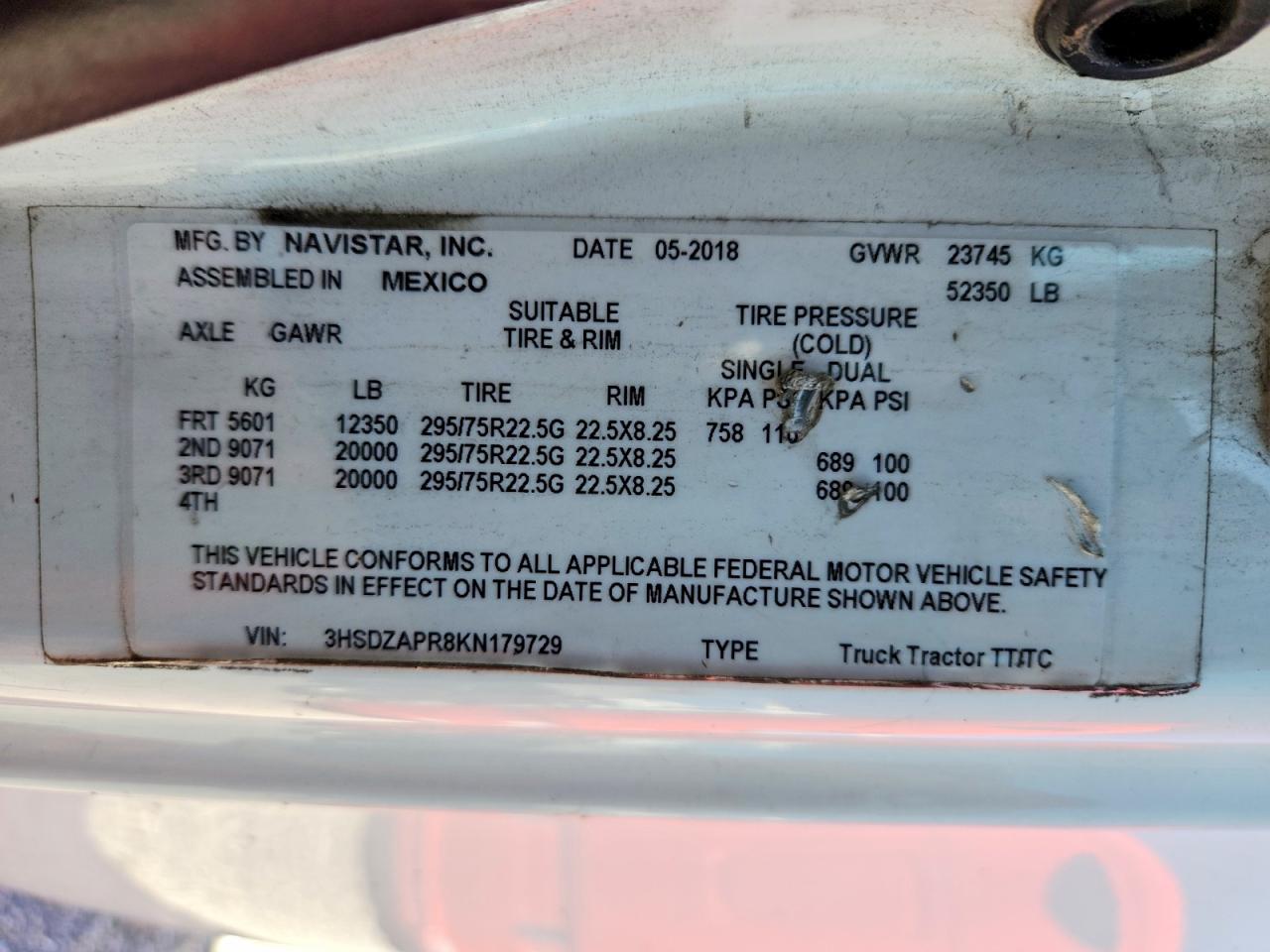 2019 International All other VIN 3HSDZAPR8KN179729 photo 10