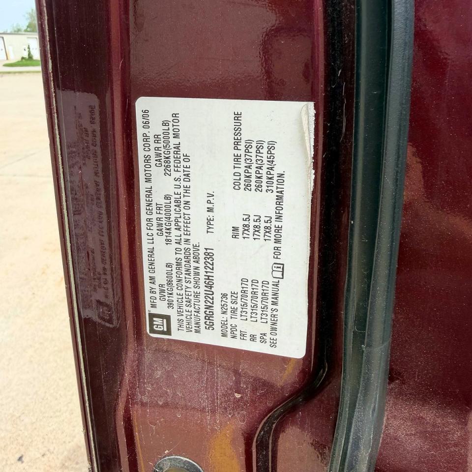 2006 Hummer H2 VIN 5GRGN22U46H122381 photo 10