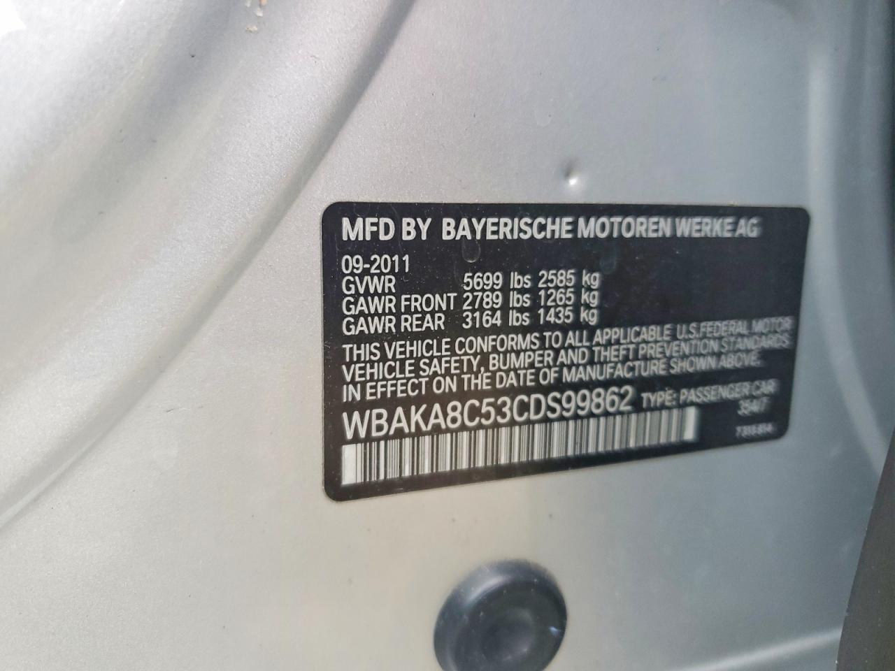 2012 BMW 7 series VIN WBAKA8C53CDS99862 photo 12