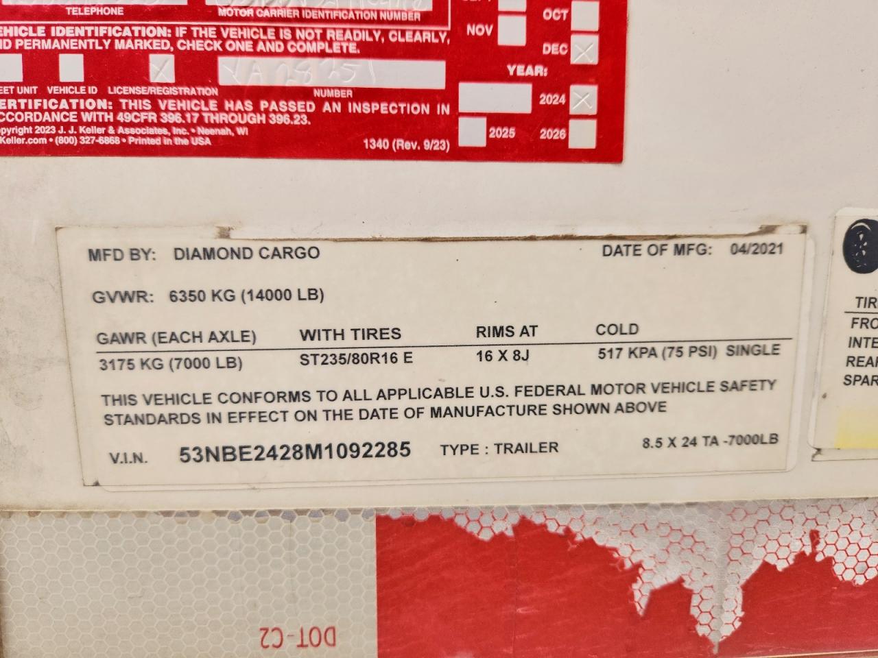 2021 DIAMOND All models VIN 53NBE2428M1092285 photo 10