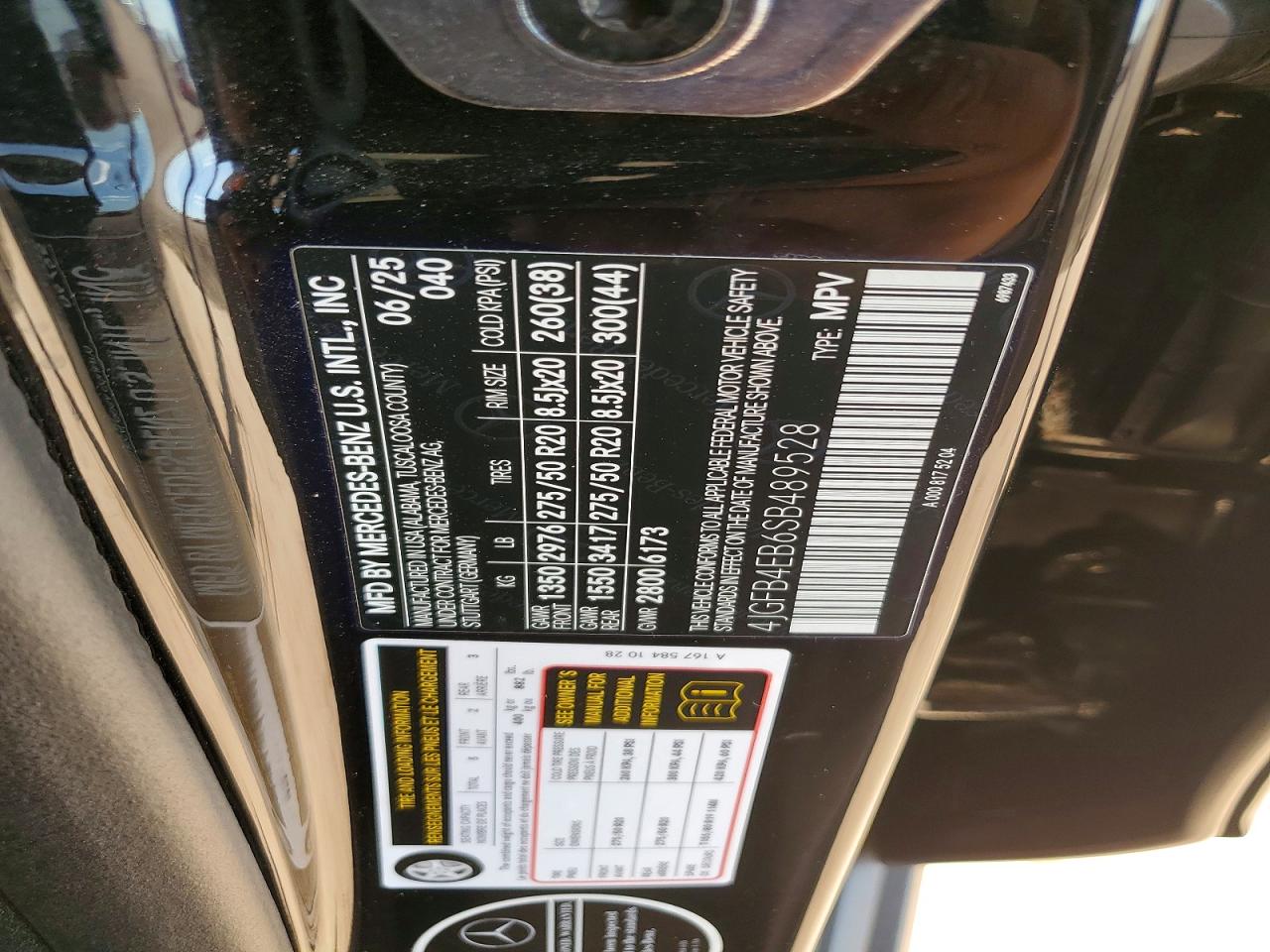 2025 Mercedes-Benz Gle class VIN 4JGFB4EB6SB489528 photo 12
