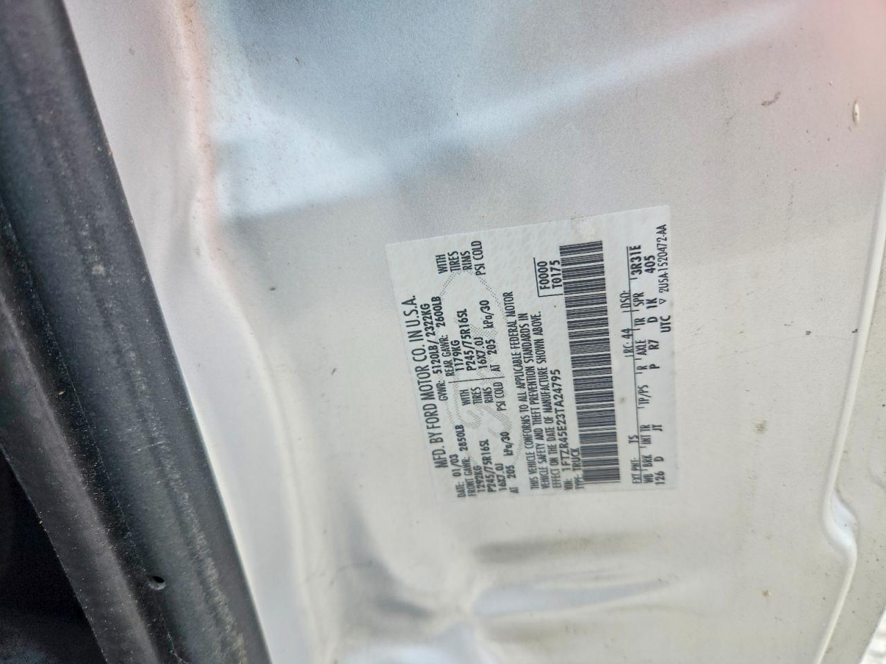 2003 Ford Ranger VIN 1FTZR45E23TA24795 photo 12