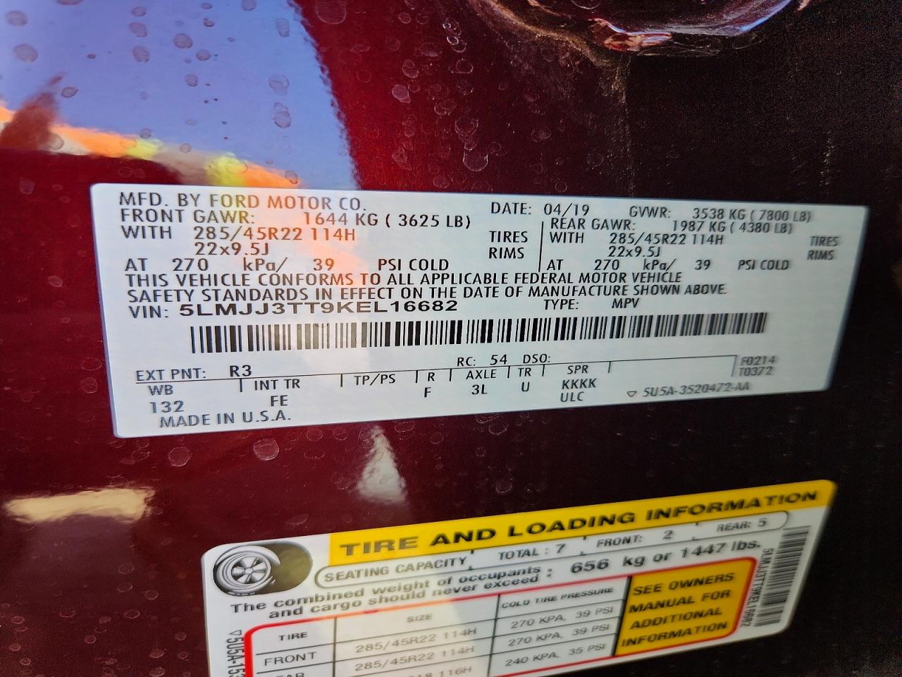 2019 Lincoln Navigator VIN 5LMJJ3TT9KEL16682 photo 12