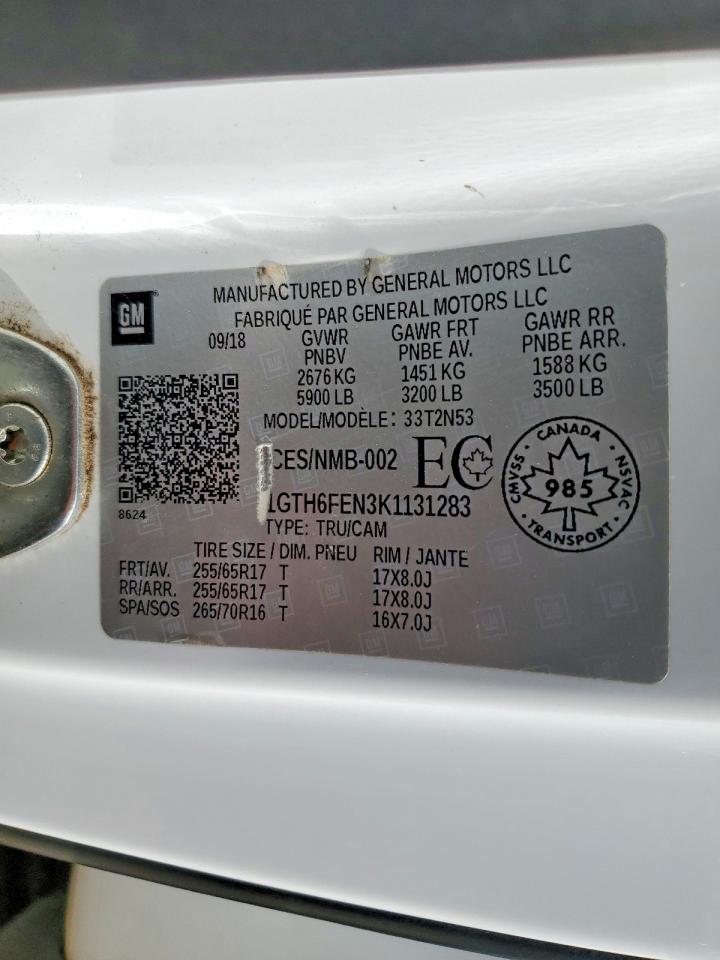 2019 GMC Canyon VIN 1GTH6FEN3K1131283 photo 12