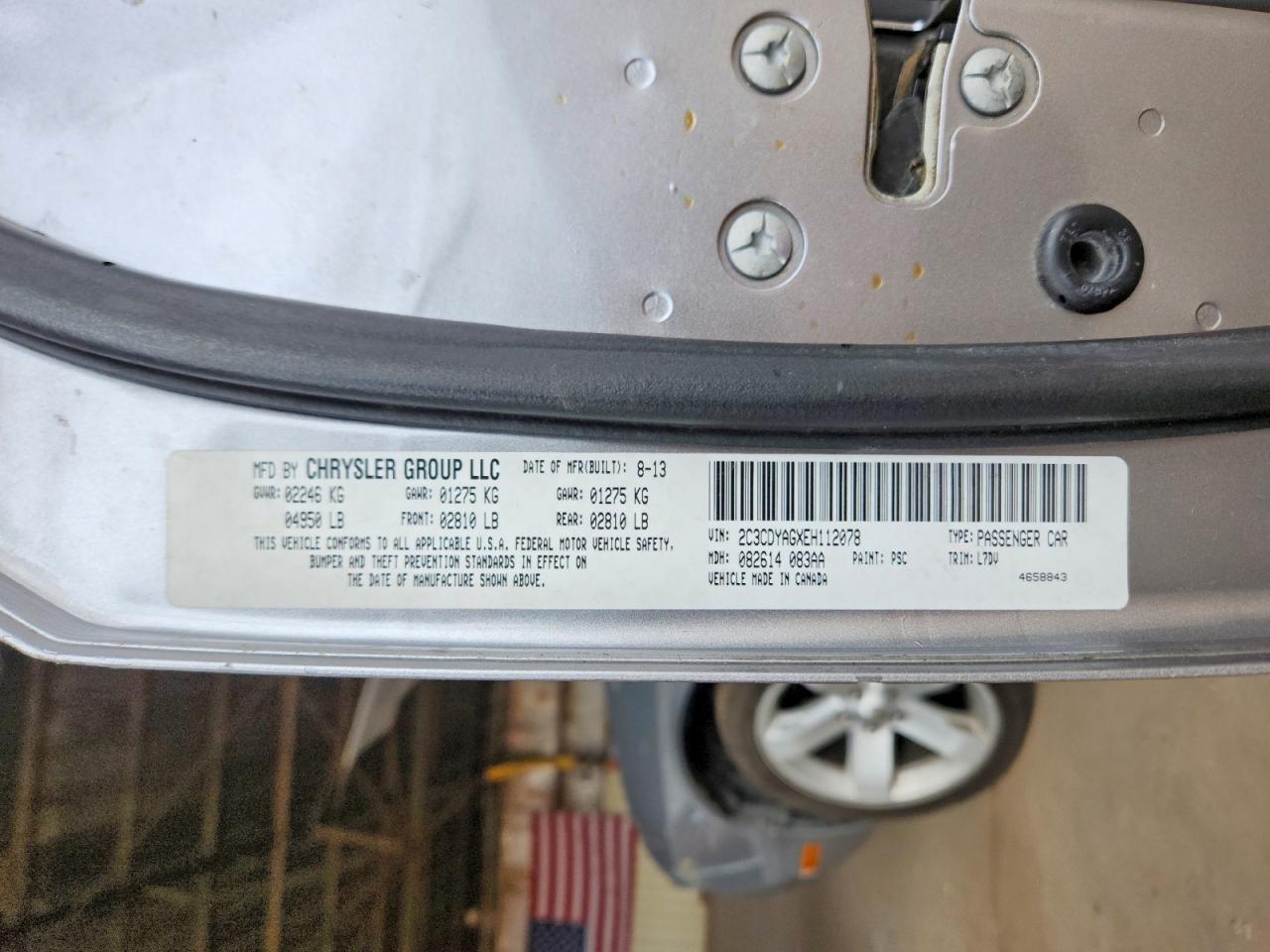 2014 Dodge Challenger VIN 2C3CDYAGXEH112078 photo 12