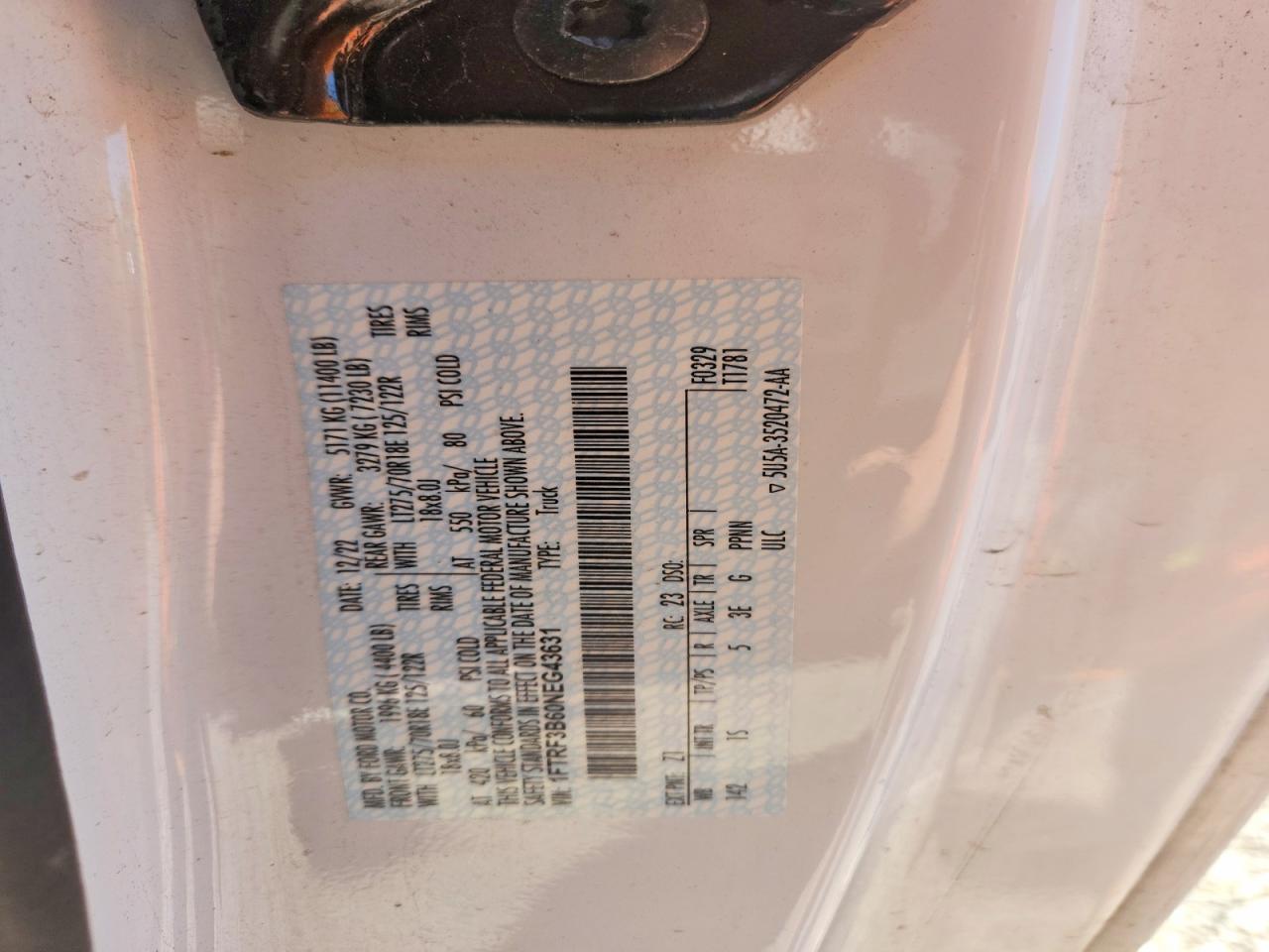 2022 Ford F350 VIN 1FTRF3B60NEG43631 photo 12