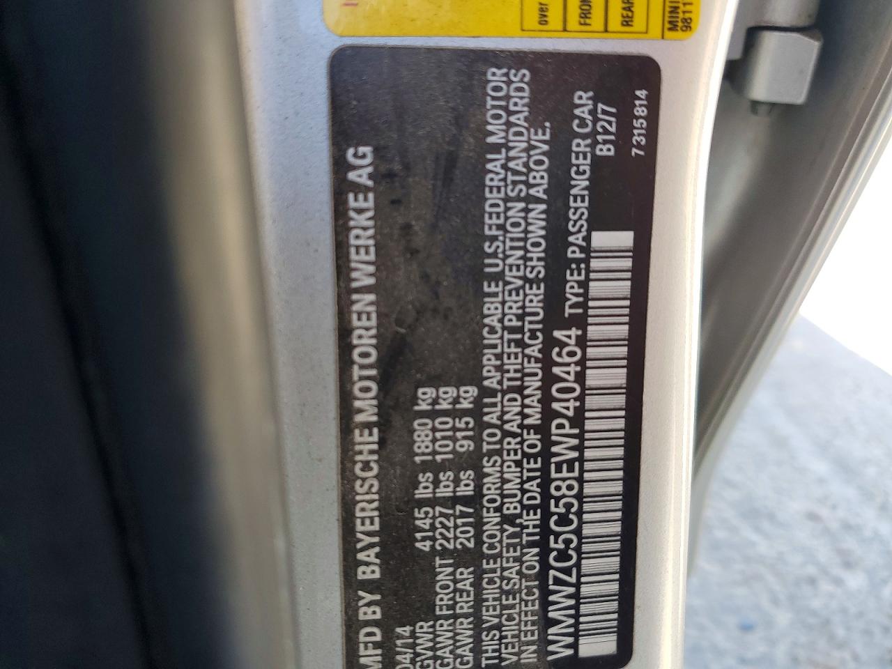 2014 MINI Cooper VIN WMWZC5C58EWP40464 photo 12