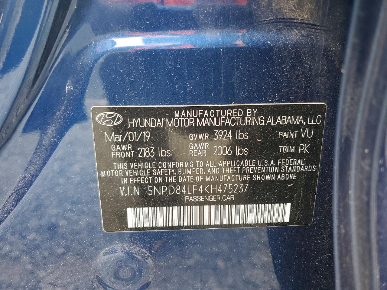 2019 Hyundai Elantra VIN 5NPD84LF4KH475237 photo 12