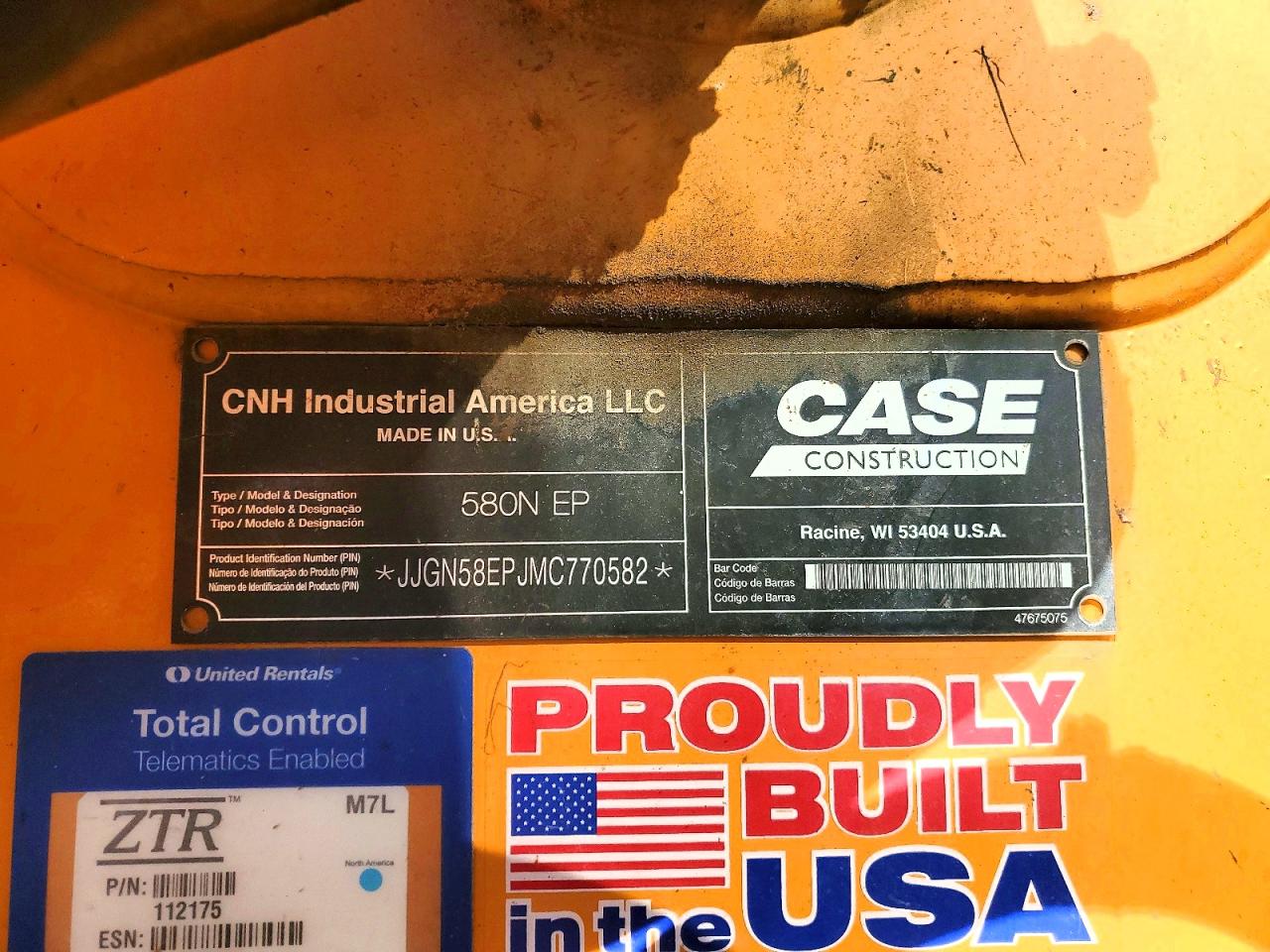 2021 CASE 580super n VIN JJGN58EPJMC770582 photo 10