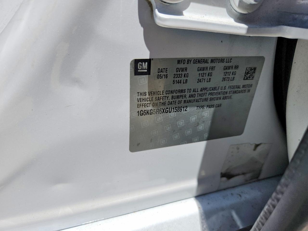 2016 Cadillac Ct6 VIN 1G6KG5R6XGU158912 photo 12