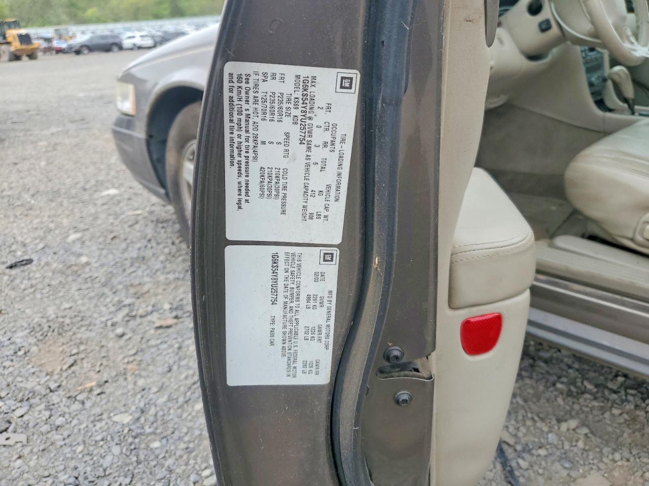 2000 Cadillac Seville VIN 1G6KS54Y8YU257754 photo 12