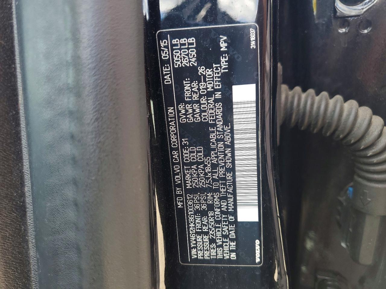 2016 Volvo V60 VIN YV4612HK8G1003612 photo 12