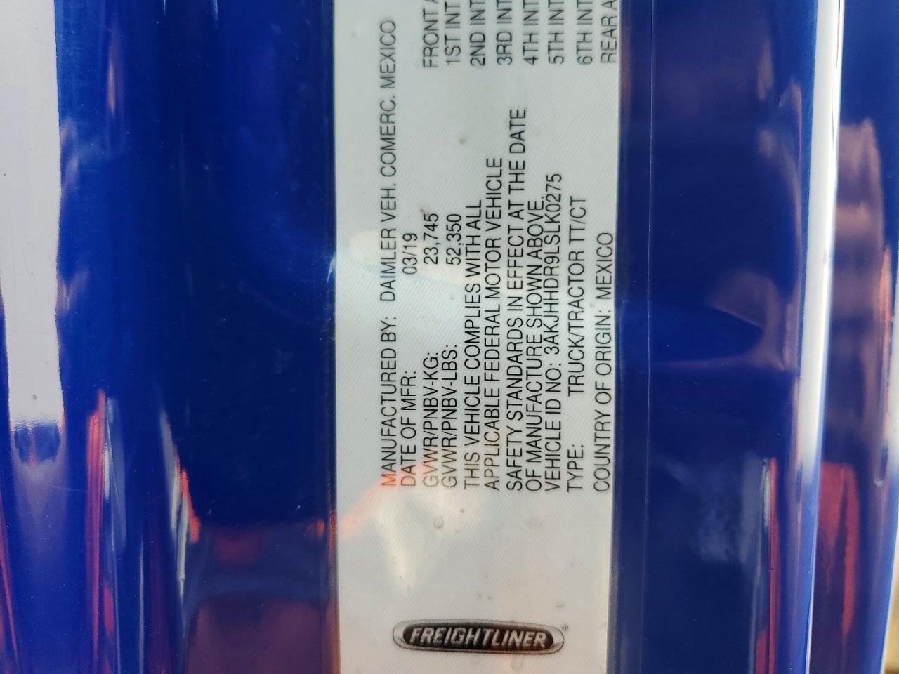 2020 FREIGHTLINER All other VIN 3AKJHHDR9LSLK0275 photo 10