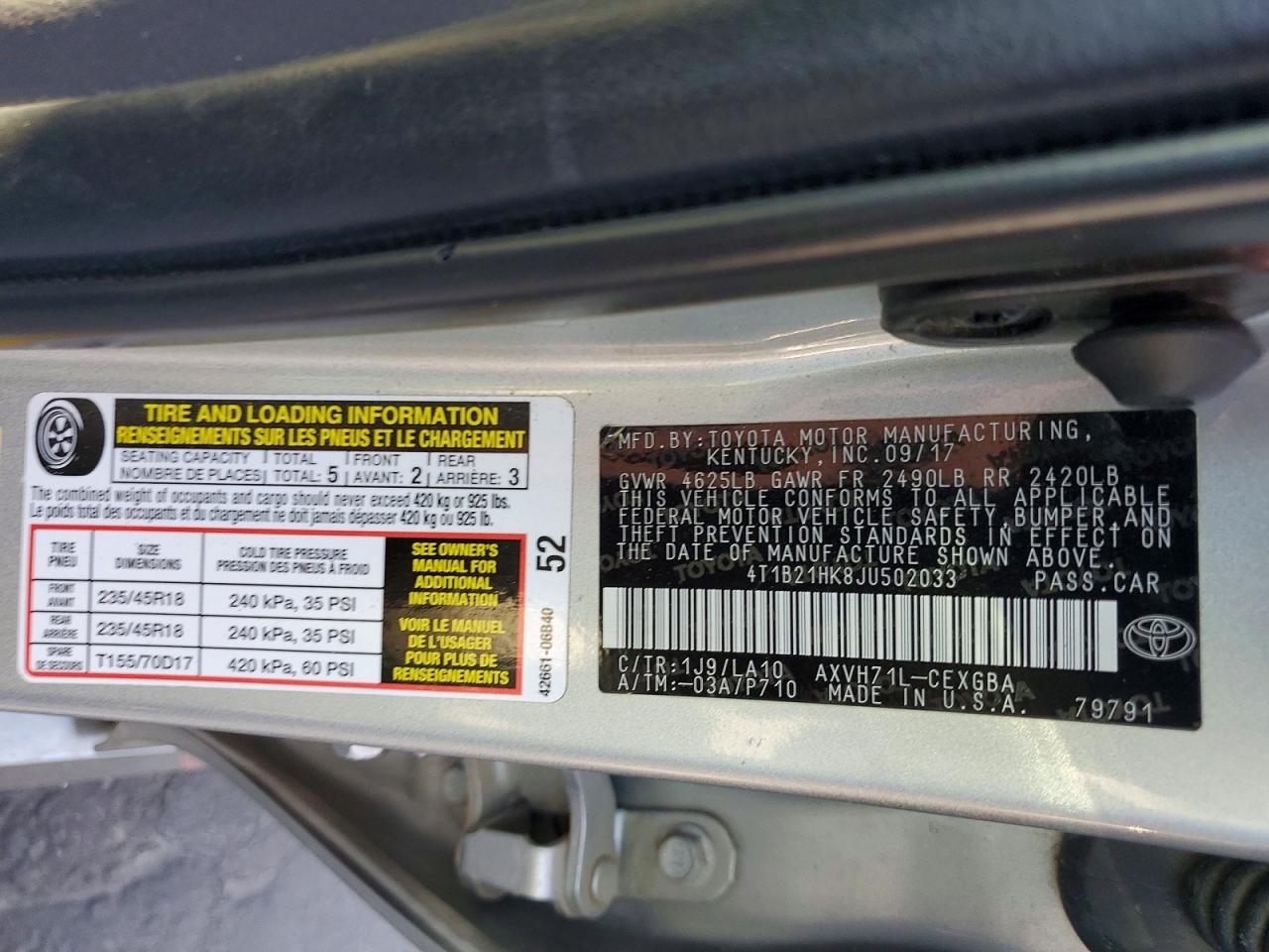2018 Toyota Camry sola VIN 4T1B21HK8JU502033 photo 12